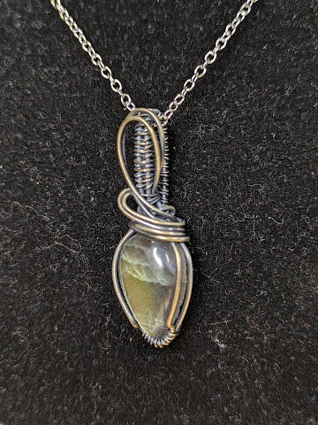 Labradoriet Ketting Zilver