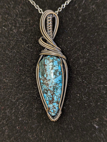 Hubei Turkoois Ketting Zilver