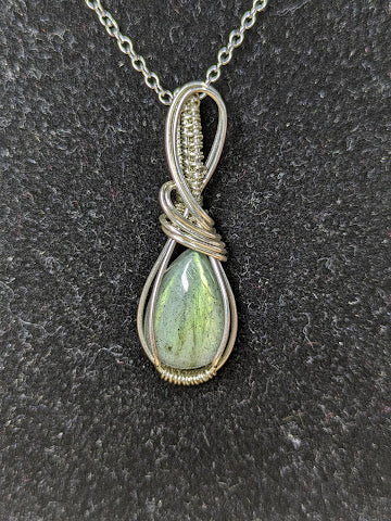 Labradoriet Ketting Zilver