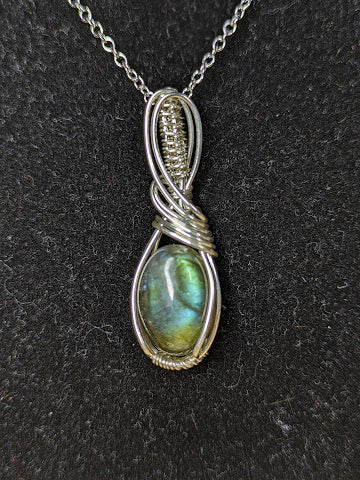 Labradoriet Ketting Zilver