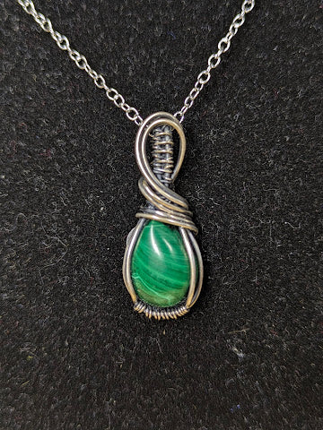 Malachiet Ketting Zilver