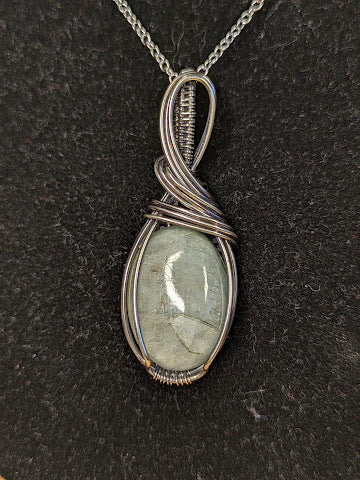 Amazoniet Ketting Zilver