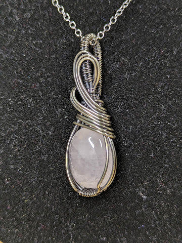 Rozenkwarts Ketting Zilver