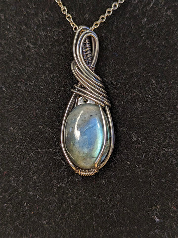 Labradoriet Ketting Zilver