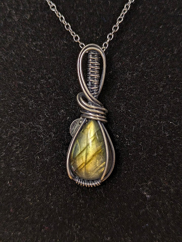 Labradoriet Ketting Zilver