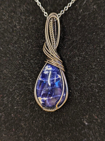 Sodaliet Ketting Zilver