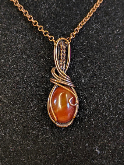 Carneool Ketting Koper