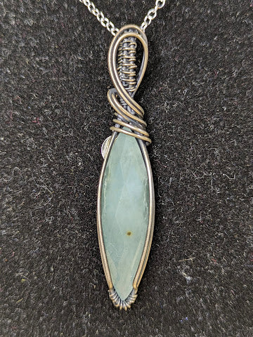 Aquamarijn Ketting Zilver