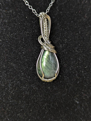 Labradoriet Ketting Zilver