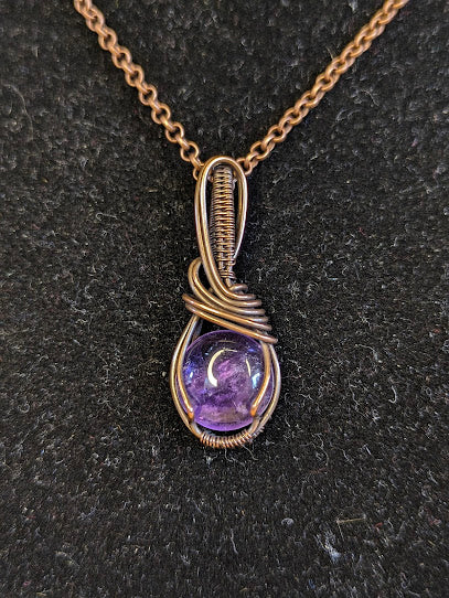 Amethist Ketting Koper
