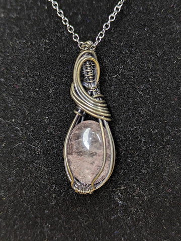 Hematoide Kwarts Ketting Zilver