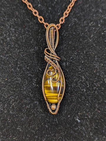 Tijgeroog Ketting Koper