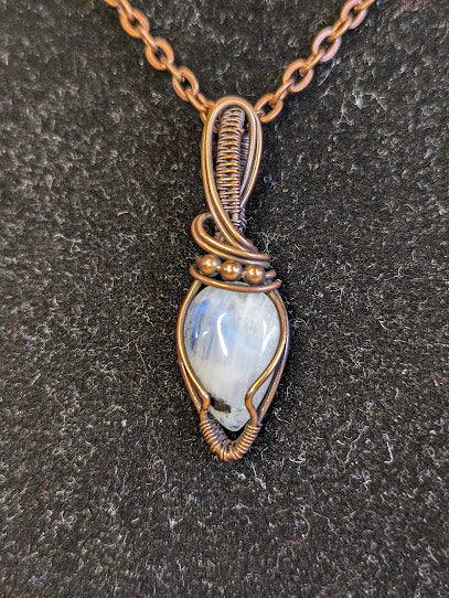 Regenboog Maansteen Ketting Koper