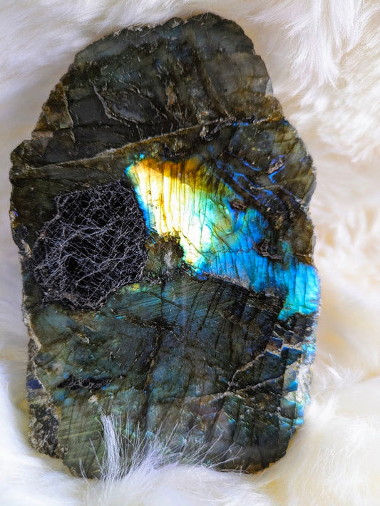 Spectroliet Labradoriet Halfgepolijste Sculptuur